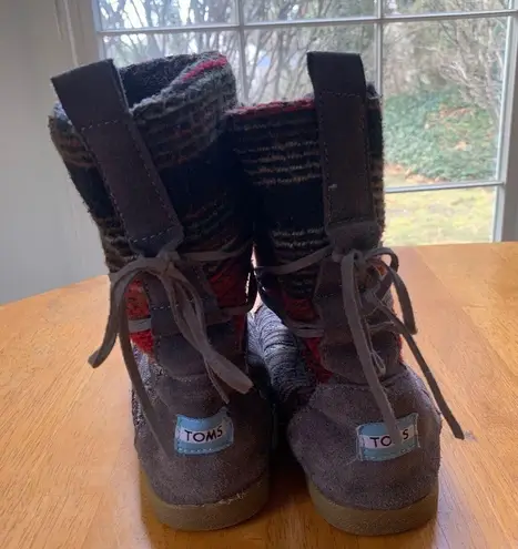 Toms  Nepal boots in grey boho chic shoes, Size 7