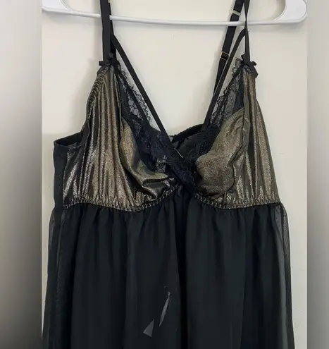 Cacique Foil Lace Strappy No-Wire Babydoll NWT Size 18/20 2 Piece Set