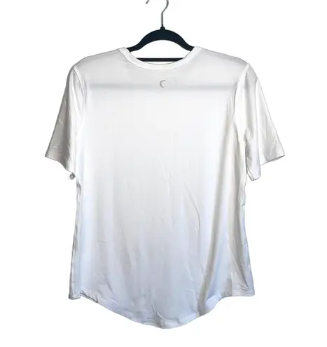 Zyia Active Go To White Crew Neck Short Sleeve Athletic Basic Tee