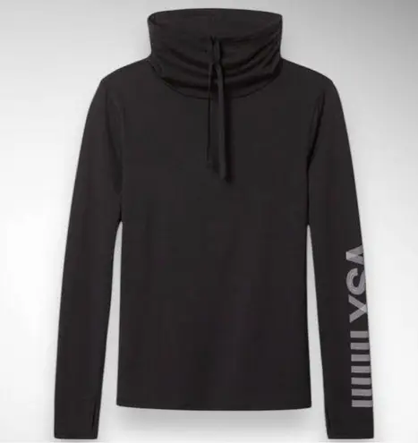 VICTORIA'S SECRET SPORT VSX Women's Long Sleeve Cowl Neck Shirt Small | EUC Black