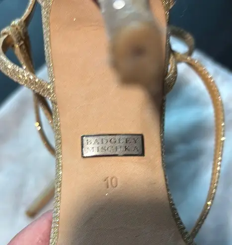 Badgley Mischka Gold Strappy Heels for Special Occasions