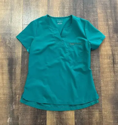 Jaanuu  1-Pocket Tuck-in Hunter Green Scrub Top Size Small