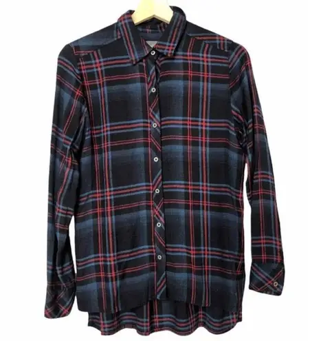 Michael Stars Anthropologie Plaid Relaxed Fit Boyfriend Flannel XS