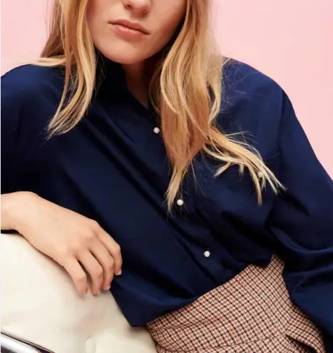 Maje Cotton poplin and pearl shirt NwT