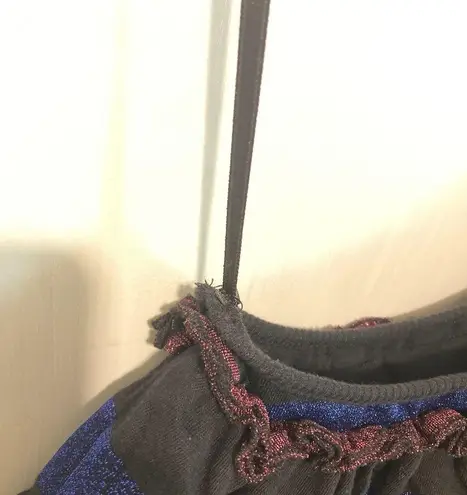 Diesel women's XXS one shoulder striped sparkle shimmer ruffle party dress NWD