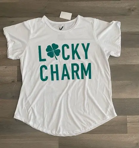 Jantzen Women’s Lucky Charm Shirt White Size 1X Plus NEW