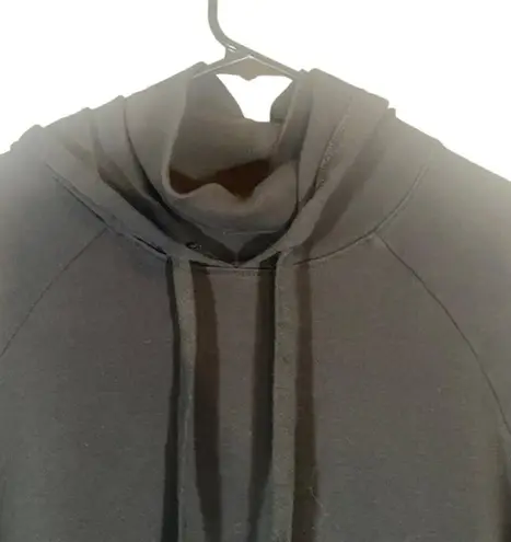 Universal Standard Black Cowl Neck Hooded Sweatshirt Women Sz XS