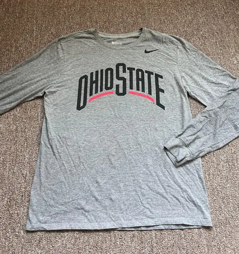 Nike Ohio State Gray  Oversized Long Sleeve T-Shirt