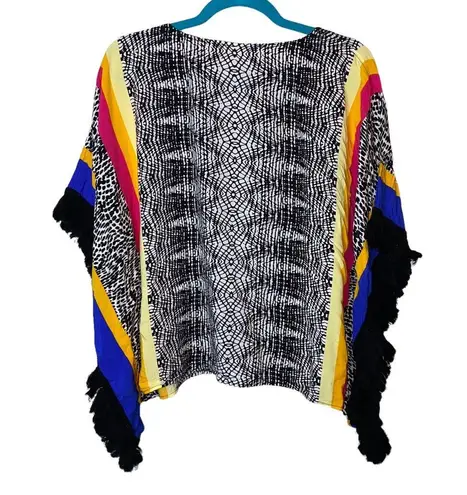 Westbound 🎓  Patterned Colorful Fringe Trim Top