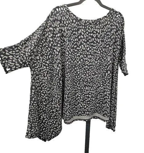 Oddi  Cheetah Animal Print Tunic Knit Top Womens Size S / M Oversized Boho