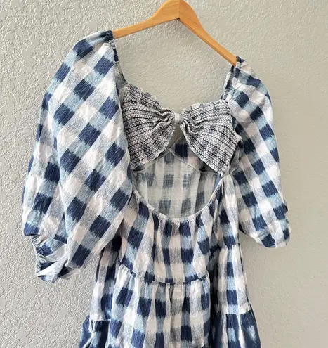 Sachin + Babi Kyle Check-Print Cutout Dress - Size Large Boho Chic Girly NWOT