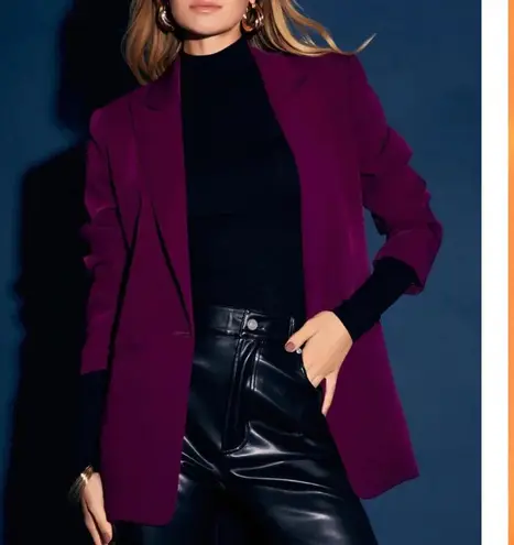 Endless Rose Single Breasted Blazer Maroon Blazer Size Large
