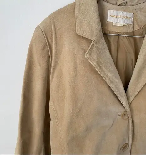 Margaret Godfrey Suede Leather Blazer Jacket Size 10