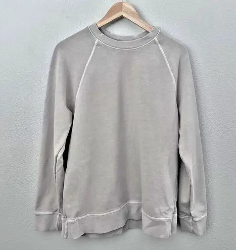 BLDWN | Taupe Crew Neck Sweatshirt Long Sleeve Thick Top Stitch | Size Medium Tan