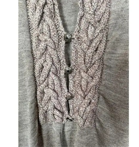 BKE Boutique Women's Wool Blend Knitted Long Sleeve Cardigan Brown Size Small