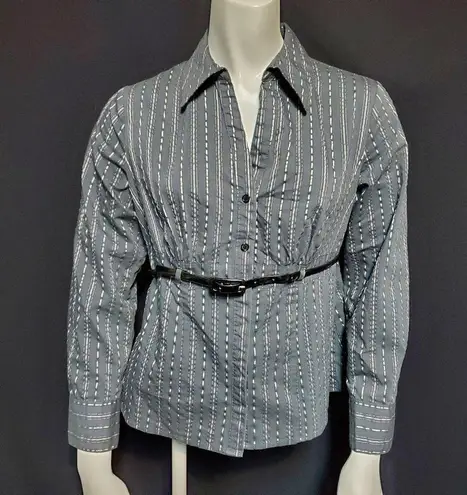 Worthington  Gray & Silver Button Down Shirt & Belt