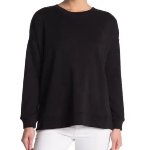 Halston Heritage NWT HALSTON Studio French Terry Crew Neck Long Sleeve Sweatshirt Pull Over Med