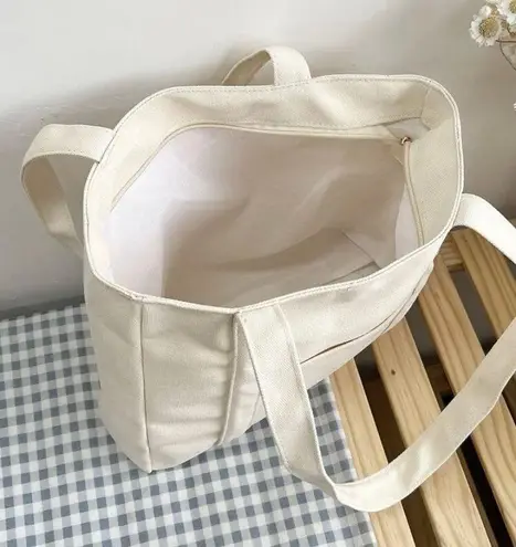 Boutique Canvas Tote Bag White