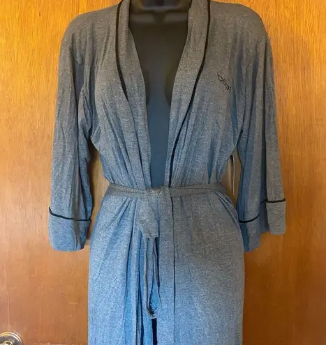 Bebe 🆕  Grey Robe with Black Line Accent