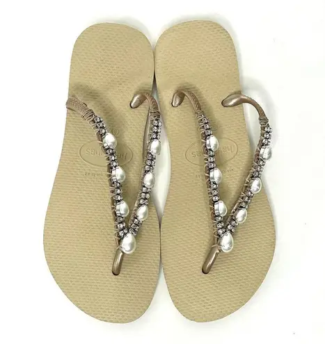 Havaianas Coravana x  Pearl Combo Flip Flops in Sand Size 9 / 10  *39/40*