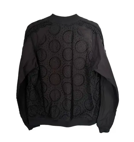 Opening Ceremony Womens Sz L Anglaise Broderie Lace Bomber Jacket Black NWT
