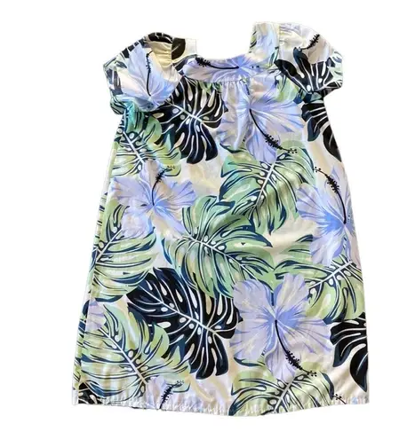 Vintage Y Not Hawaii Women’s Hibiscus Monstera Floral Mu’umu’us Dress Size XL