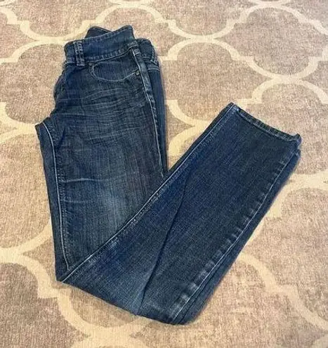 CAbi  straight leg denim jeans size 4 double button closure