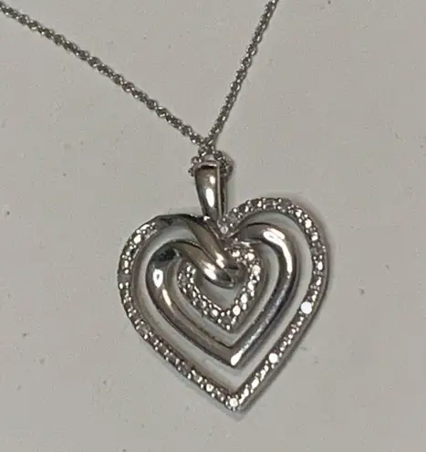 Heart shaped pendant necklace. NWT. Sterling silver. Love. Charm. Silver chain.