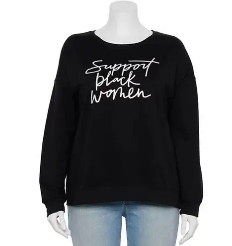 Nine West  Support Black Woman Sweatshirt NWT large