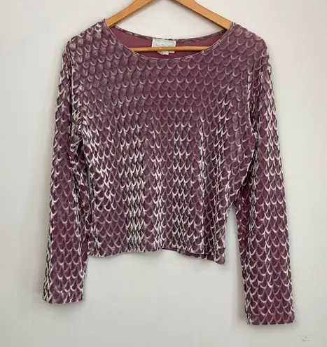 Hanky Panky Ltd.| Vtg Purple Cropped Scale Top sz Large