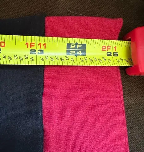 Randy Kemper Black Red A Line Dress Square Neck Long Sleeves Zip in Back SZ 10