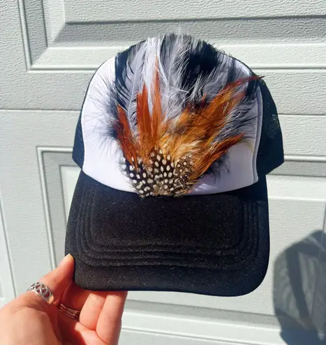 Boutique Western Feather Trucker Hat