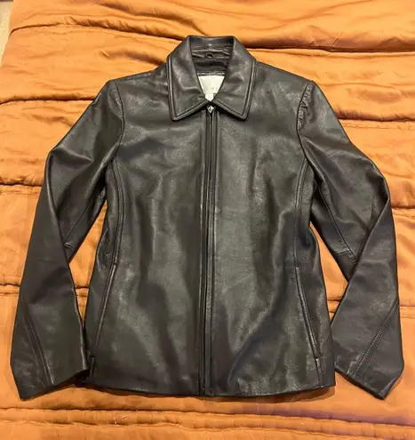 Nine West Black Leather Jacket