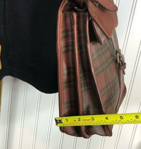 Ralph Lauren  Tartan Plaid Brown Green Plaid Doctor's Crossbody Messenger Bag