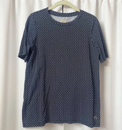 NWOT C. Wonder Blue & White Modal & Cotton Business Casual Short Sleeve T