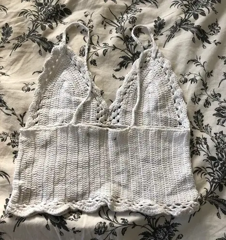 Brandy Melville Crochet Crop Top White 15 50 Off Retail From Caroline