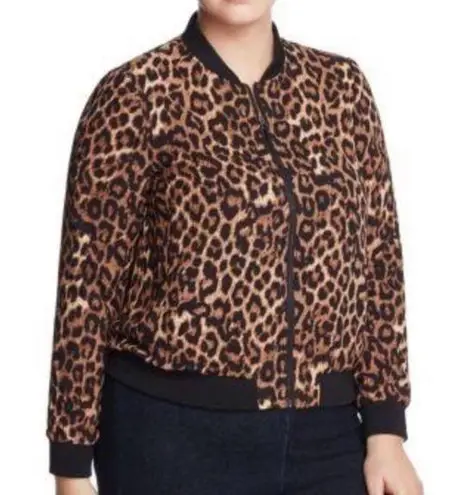 cupio  Curvy Leopard print full zip jacket Women’s plus size 1X