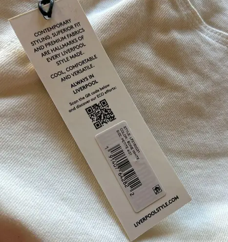 Liverpool NWT X NORDSTROM CHARLIE CROP WIDE ROLLED CUFF JEANS IN BONE WHITE