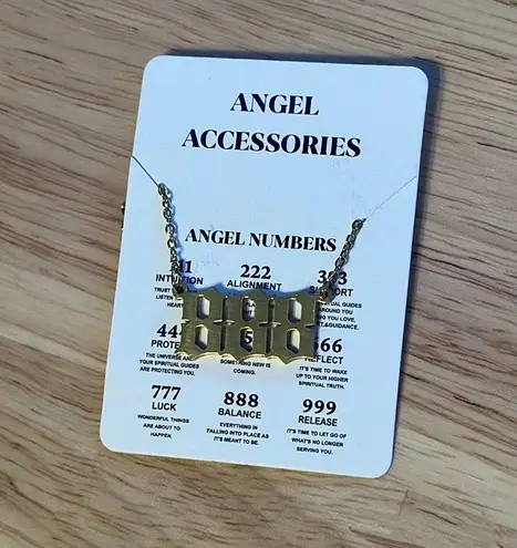Angel Number Necklace Gold