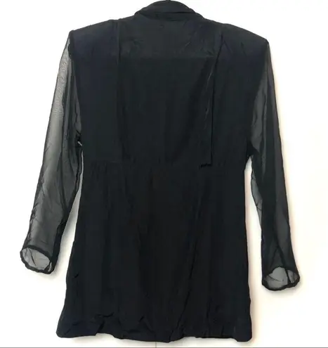 Concord Vintage Sheer Sleeve Black Jacket Size M