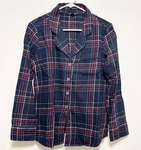 Banana Republic  Flannel Blue Red Pajama Top