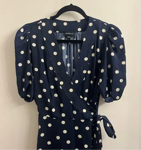 Summersalt The Silky Luxe Puff Sleeve Beach to Brunch Wrap Dress Size 8