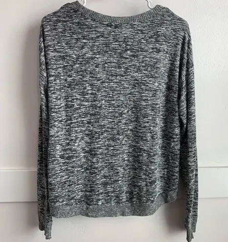 Prince And Fox  Heathered Gray High-Low Crewneck Sweater