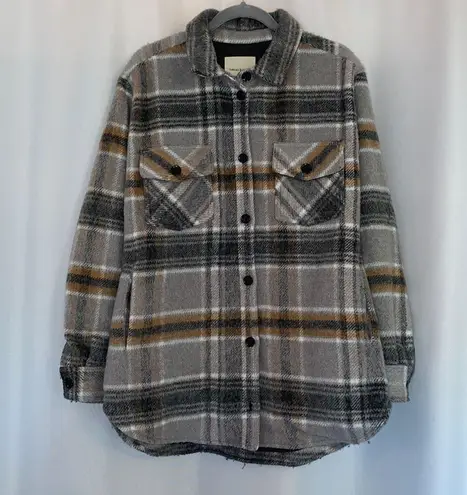 Thread and Supply Gray/Brown Plaid Overshirt/Jacket