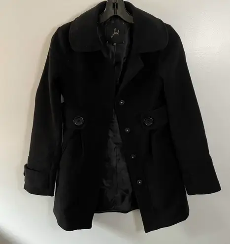 JACK Felted Pea Coat Black