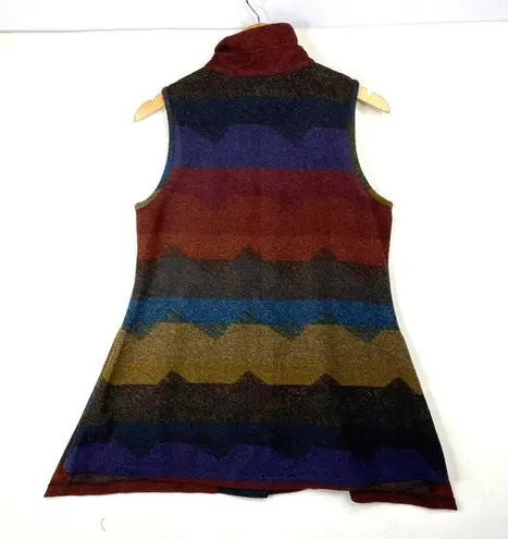 Terra SJ Apparel Striped Mock Neck Lightweight Multicolored Knit Button Tunic