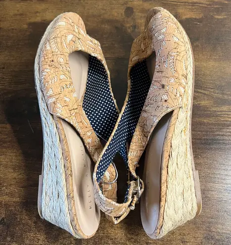 Kelly & Katie Tamy Espadrille Wedge Sandals 10 Cork Open Toe Slingback Boho NEW - Image 7