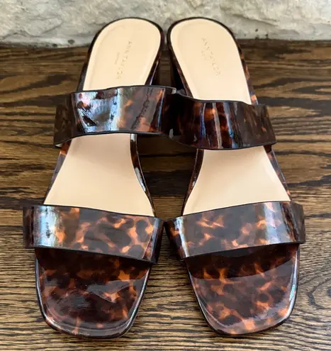 Ann Taylor Factory Brown Tortoise Shell Sandals Size 10