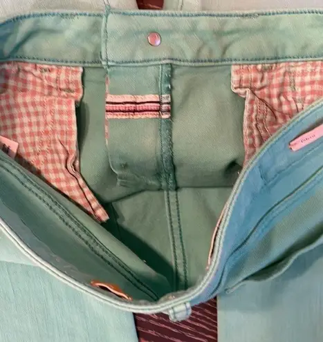 Pilcro and the Letterpress jeans, light green, crop, stretch size 27, St Patty’s