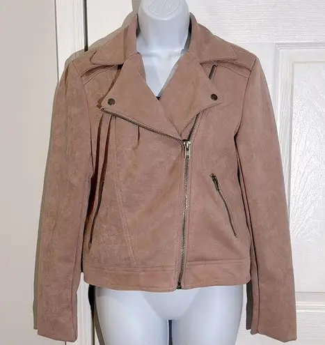 Vince  Blush suede Moto jacket size M